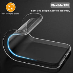 Coque transparente anti-rayures en TPU pour Samsung Galaxy S25 FE + protection d'écran 2,5D à bords incurvés 