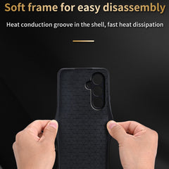 AZNS For Samsung Galaxy S25 FE Case Protective PU Leather Covered TPU Phone Shell