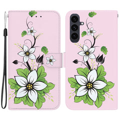 Für Samsung Galaxy S25 FE Brieftaschen-Telefonhülle Anti-Drop-Musterdruck Leder-Flip-Cover mit Riemen 