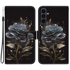 Für Samsung Galaxy S25 FE Brieftaschen-Telefonhülle Anti-Drop-Musterdruck Leder-Flip-Cover mit Riemen 