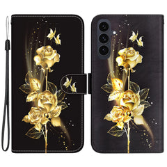 Für Samsung Galaxy S25 FE Brieftaschen-Telefonhülle Anti-Drop-Musterdruck Leder-Flip-Cover mit Riemen 