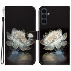 Für Samsung Galaxy S25 FE Brieftaschen-Telefonhülle Anti-Drop-Musterdruck Leder-Flip-Cover mit Riemen 