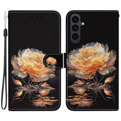 Für Samsung Galaxy S25 FE Brieftaschen-Telefonhülle Anti-Drop-Musterdruck Leder-Flip-Cover mit Riemen 