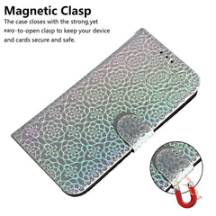 For Samsung Galaxy S25 FE Stand Case Dazzling Flower Leather Phone Cover with Wrist Strap