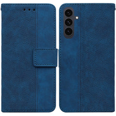 Für Samsung Galaxy S25 FE Hülle Geometrie Muster Leder Brieftasche Telefonabdeckung mit Handschlaufe 