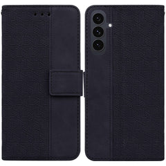 Für Samsung Galaxy S25 FE Hülle Geometrie Muster Leder Brieftasche Telefonabdeckung mit Handschlaufe 