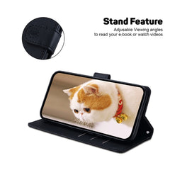 For Samsung Galaxy S25 FE Case RFID Blocking Kitten Pattern TPU + PU Leather Phone Cover with Wrist Strap