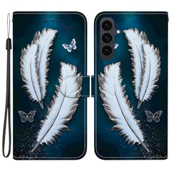 Für Samsung Galaxy S25 FE Hülle Musterdruck Leder Flip Wallet Telefonabdeckung mit Lanyard 