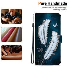Für Samsung Galaxy S25 FE Hülle Musterdruck Leder Flip Wallet Telefonabdeckung mit Lanyard 