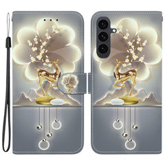 Für Samsung Galaxy S25 FE Hülle Musterdruck Leder Flip Wallet Telefonabdeckung mit Lanyard 