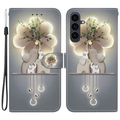 Für Samsung Galaxy S25 FE Hülle Musterdruck Leder Flip Wallet Telefonabdeckung mit Lanyard 