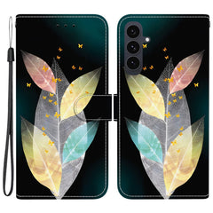 Für Samsung Galaxy S25 FE Hülle Musterdruck Leder Flip Wallet Telefonabdeckung mit Lanyard 