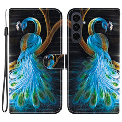 Für Samsung Galaxy S25 FE Hülle Musterdruck Leder Flip Wallet Telefonabdeckung mit Lanyard 