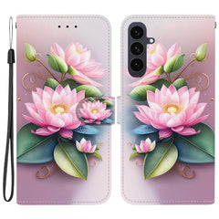 Für Samsung Galaxy S25 FE Hülle Musterdruck Leder Flip Wallet Telefonabdeckung mit Lanyard 