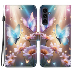 Für Samsung Galaxy S25 FE Hülle Musterdruck Leder Flip Wallet Telefonabdeckung mit Lanyard 