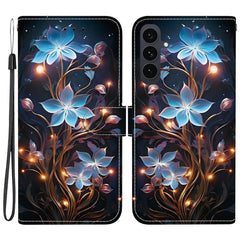 Für Samsung Galaxy S25 FE Hülle Musterdruck Leder Flip Wallet Telefonabdeckung mit Lanyard 