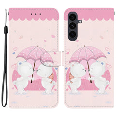 Für Samsung Galaxy S25 FE Hülle Musterdruck Leder Flip Wallet Telefonabdeckung mit Lanyard 