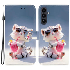 Für Samsung Galaxy S25 FE Hülle Musterdruck Leder Flip Wallet Telefonabdeckung mit Lanyard 