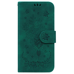 Coque portefeuille en cuir PU avec dragonne pour Samsung Galaxy S25 FE, motif papillon et fleur 