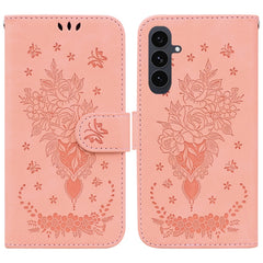 Coque portefeuille en cuir PU avec dragonne pour Samsung Galaxy S25 FE, motif papillon et fleur 
