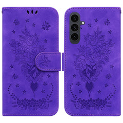 Coque portefeuille en cuir PU avec dragonne pour Samsung Galaxy S25 FE, motif papillon et fleur 