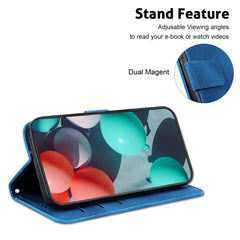 Für Samsung Galaxy S25 FE Stand Case 7-förmiges Muster Aufdruck Leder Telefonabdeckung mit Riemen 