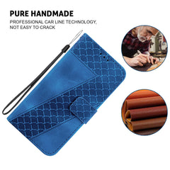 Für Samsung Galaxy S25 FE Stand Case 7-förmiges Muster Aufdruck Leder Telefonabdeckung mit Riemen 