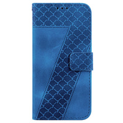 Für Samsung Galaxy S25 FE Stand Case 7-förmiges Muster Aufdruck Leder Telefonabdeckung mit Riemen 