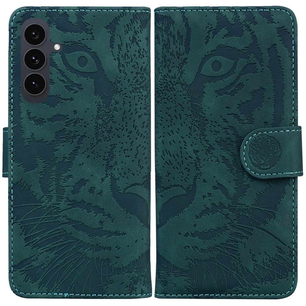 For Samsung Galaxy S25 FE Case Tiger Imprint Leather Wallet Phone Cover - TechGearPal