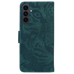 Für Samsung Galaxy S25 FE Hülle Tiger Aufdruck Leder Brieftasche Handyhülle 
