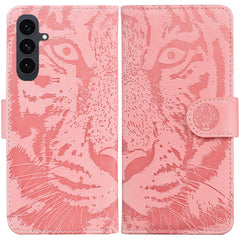 Für Samsung Galaxy S25 FE Hülle Tiger Aufdruck Leder Brieftasche Handyhülle 