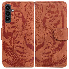 Für Samsung Galaxy S25 FE Hülle Tiger Aufdruck Leder Brieftasche Handyhülle 