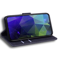 Étui portefeuille en cuir de couleur unie pour Samsung Galaxy S25 FE 