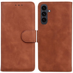 Étui portefeuille en cuir de couleur unie pour Samsung Galaxy S25 FE 