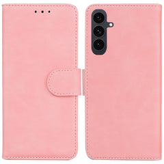 Étui portefeuille en cuir de couleur unie pour Samsung Galaxy S25 FE 
