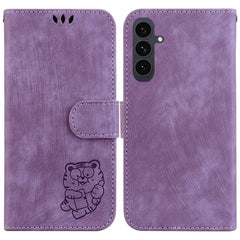 Étui portefeuille en cuir antichoc avec dragonne pour Samsung Galaxy S25 FE, motif tigre 
