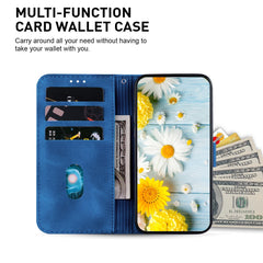 Étui en cuir avec dragonne pour Samsung Galaxy S25 FE, motif lys et fleurs 