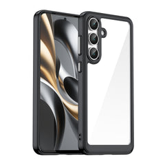 Für Samsung Galaxy S25 FE Handyhülle WANLONFENG XC-Serie TPU-Acryl-Abdeckung mit gehärtetem Glas (großes Linsenloch) 