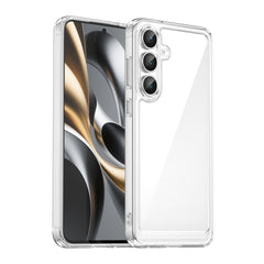 Für Samsung Galaxy S25 FE Hülle WANLONFENG MF Serie TPU Acryl Klare Telefonabdeckung mit gehärteter Glasfolie 