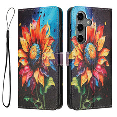 Für Samsung Galaxy S25 FE Brieftaschenhülle Musterdruck PU-Leder-Telefonabdeckung mit Lanyard 