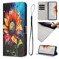 Für Samsung Galaxy S25 FE Brieftaschenhülle Musterdruck PU-Leder-Telefonabdeckung mit Lanyard 