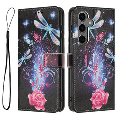 Für Samsung Galaxy S25 FE Brieftaschenhülle Musterdruck PU-Leder-Telefonabdeckung mit Lanyard 
