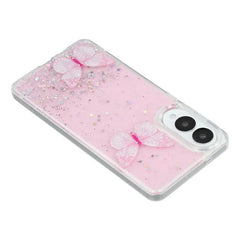 For Samsung Galaxy S25 Edge TPU Case WANLONFENG AW Series PVC Butterfly Epoxy Phone Cover with HD Film