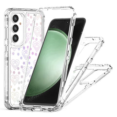 Für Samsung Galaxy S25 / S24 Hülle Klare Acryl-TPU-Hybrid-Telefonabdeckung mit laserbedruckter Folie 