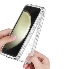 Coque hybride transparente en acrylique TPU pour Samsung Galaxy S25+/S24+ avec film imprimé laser 