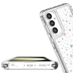 Coque hybride transparente en acrylique TPU pour Samsung Galaxy S25+/S24+ avec film imprimé laser 