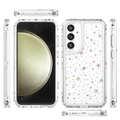 Coque hybride transparente en acrylique TPU pour Samsung Galaxy S25+/S24+ avec film imprimé laser 