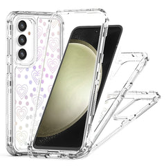 Coque hybride transparente en acrylique TPU pour Samsung Galaxy S25+/S24+ avec film imprimé laser 
