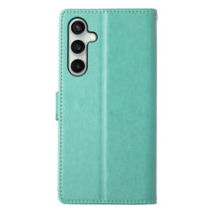 Étui portefeuille en cuir PU avec dragonne pour Samsung Galaxy S25 FE, motif papillon et fleurs 