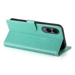 For Samsung Galaxy S25 Edge Wallet Case Butterfly Floral Imprint PU Leather Phone Cover with Wrist Strap